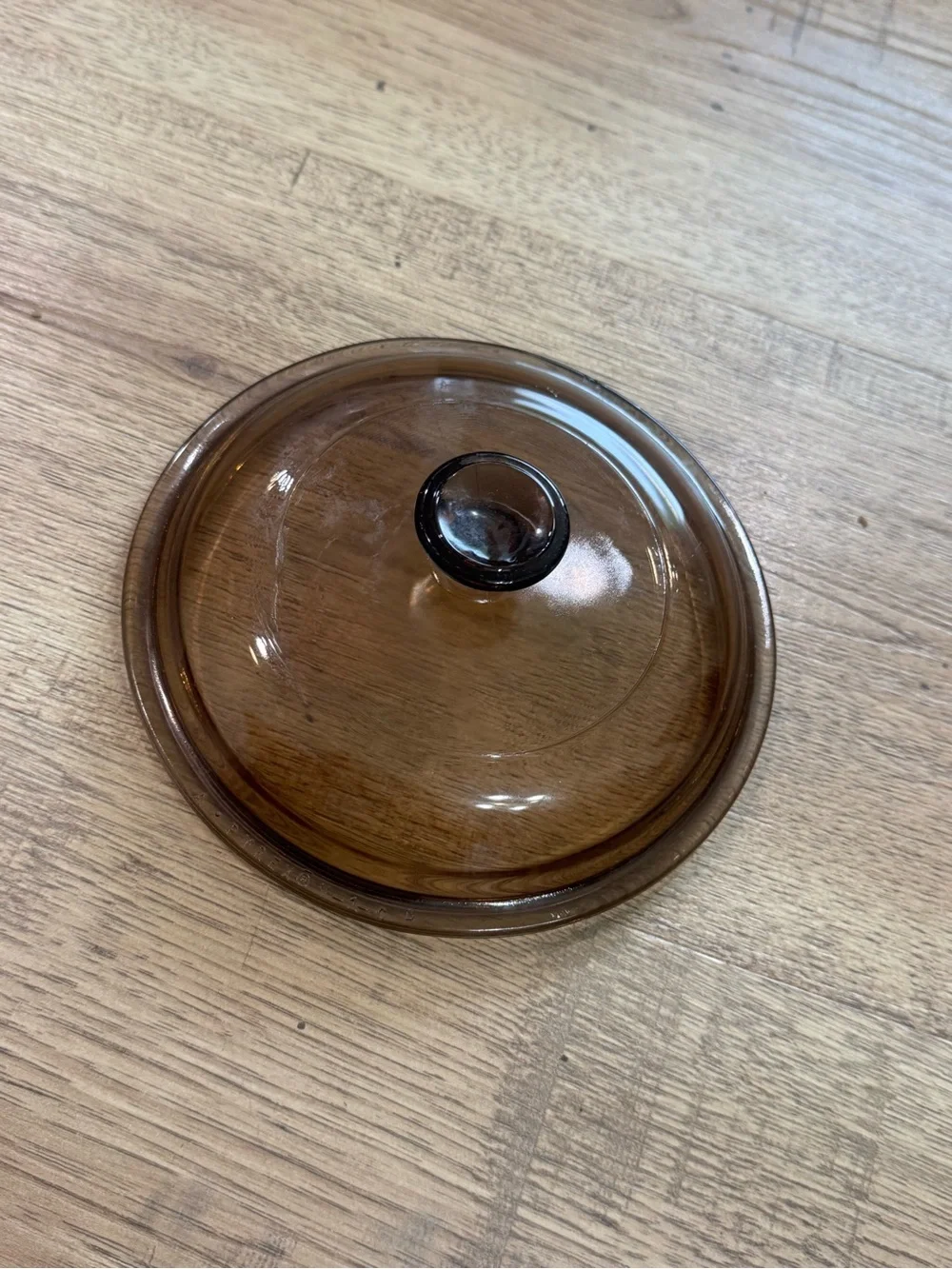 Pyrex Amber Brown Glass Cookware Lid